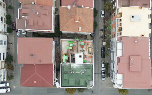 Drone ile Havadan İnşaat Halindeki Proje Fotoğraf Çekimi